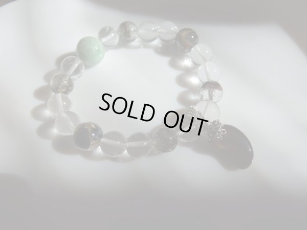 画像10: 「菩薩」　美しい翡翠と　タイガーアイ勾玉　ヘマタイトルチルクォーツ　ガーデン水晶　ガネーシュヒマール産ヒマラヤ水晶の編