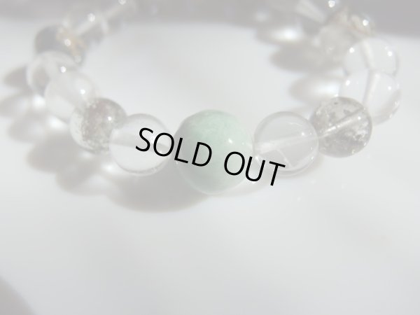 画像11: 「菩薩」　美しい翡翠と　タイガーアイ勾玉　ヘマタイトルチルクォーツ　ガーデン水晶　ガネーシュヒマール産ヒマラヤ水晶の編