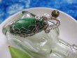 画像3: Premium Russian jadeite with moldavite オリジナルアーティスティックワイヤ　本革付ペンダントII