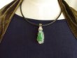 画像6: Premium Russian jadeite with moldavite オリジナルアーティスティックワイヤ　本革付ペンダントII