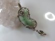 画像4: 美しいグリーンの天然ミャンマー産翡翠勾玉とモルダバイトのmetal＆stone オリジナルペンダントトップ