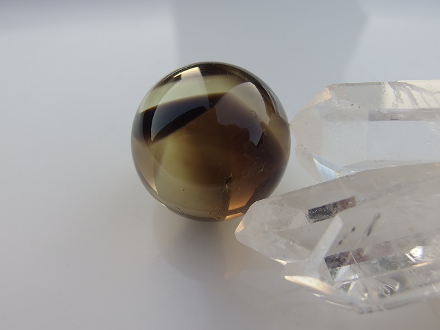 画像1: スモーキーシトリン（水晶処理石）28ミリ玉