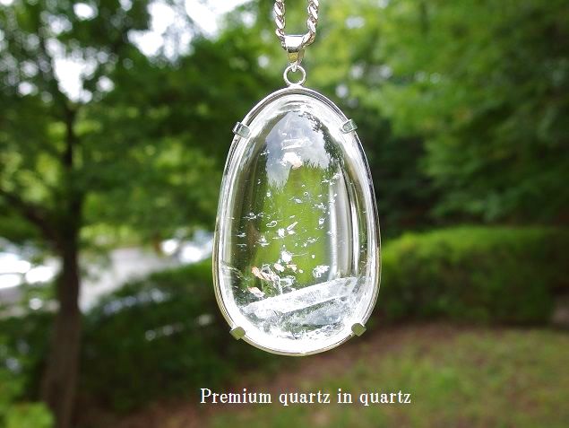 画像1: Premium quartz in quartz 　　個人銀作家製作　純銀オリジナルトップ　特価