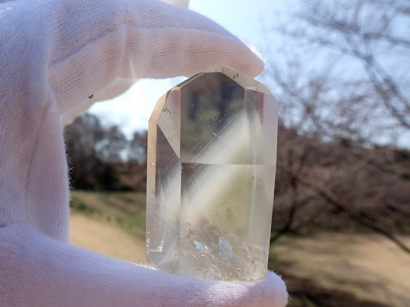 画像1: 美　ガーデン水晶　ホワイトファントム２０連層　天然水晶結晶磨き石　超特価