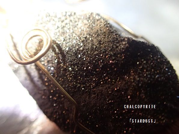 画像1: Chalcopyrite オリジナルワイヤペンダントトップ　「stardust」