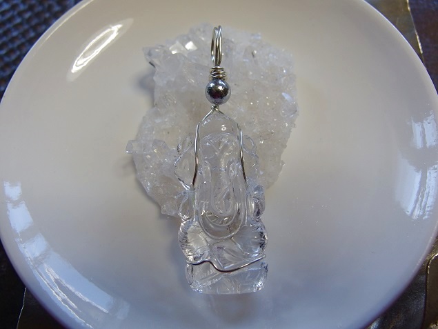 画像1: Metal and stone ガネーシュヒマール産ヒマラヤ水晶　ガネーシャとギベオンのオリジナルペンダントトップ